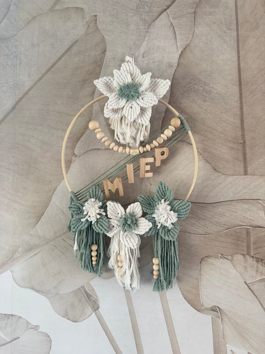 Macrame Wandhanger Bloemencirkel