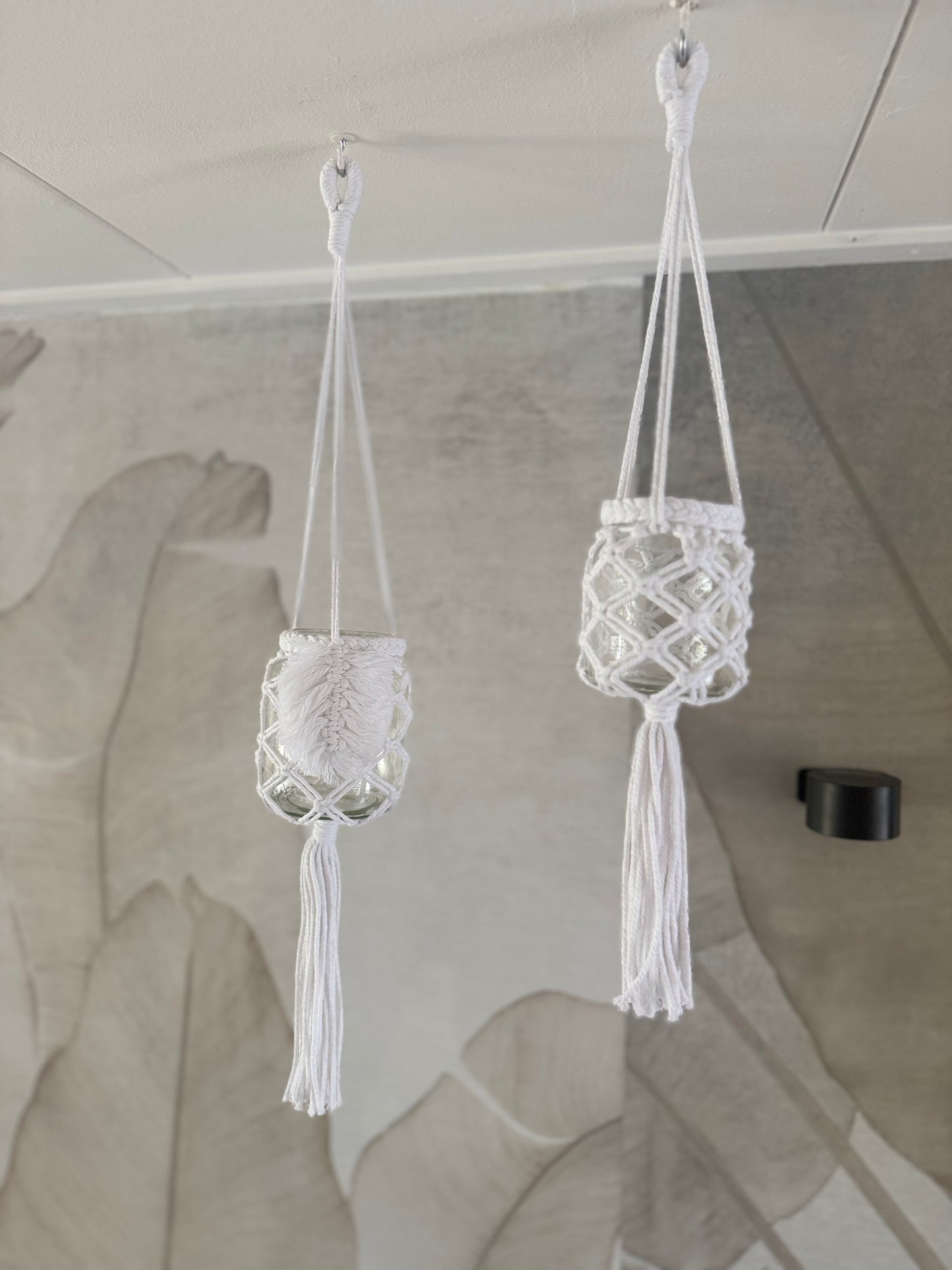 Macrame Theelicht Hanger (set)
