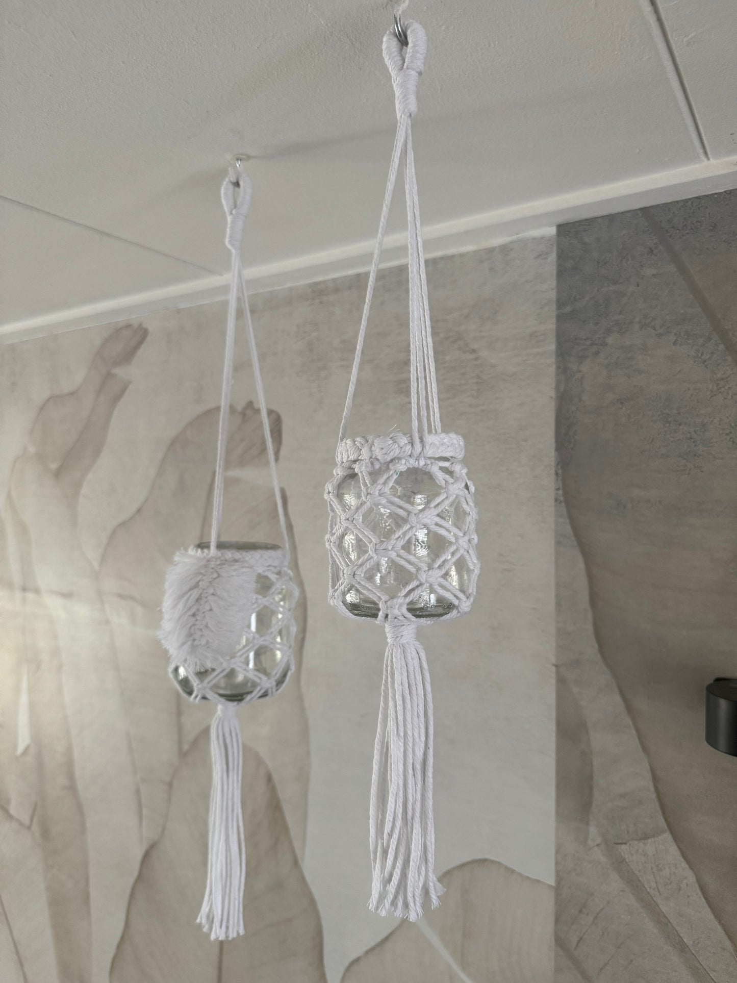 Macrame Theelicht Hanger (set)