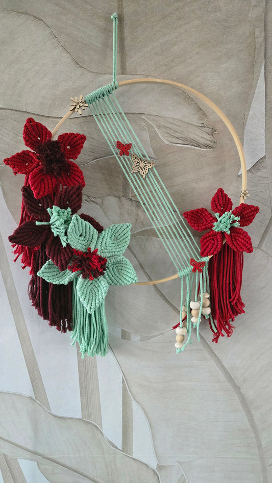 Macrame Wandhanger Bloemencirkel