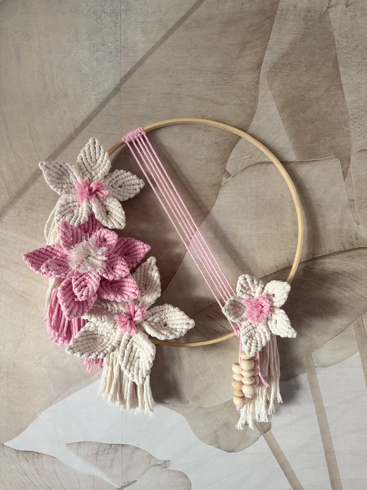Macrame Wandhanger Bloemencirkel