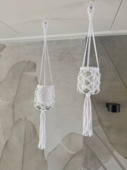 Macrame Theelicht Hanger (set)