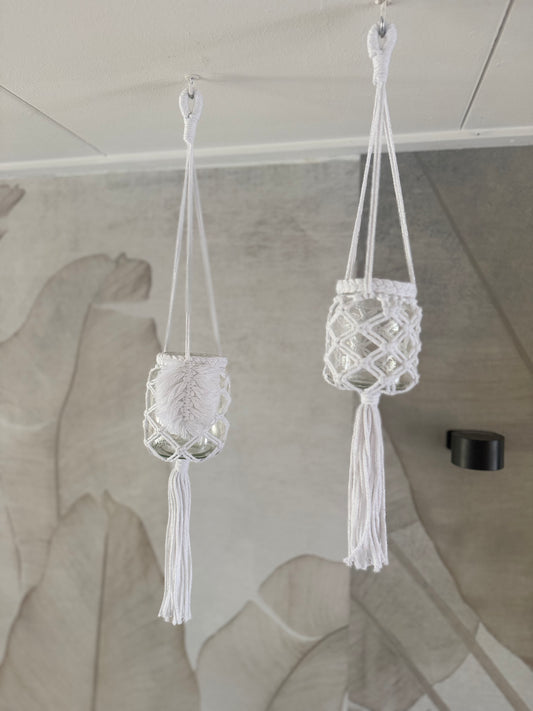 Macrame Theelicht Hanger (set)