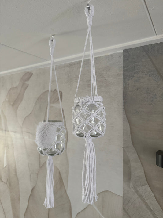 Macrame Theelicht Hanger (set)