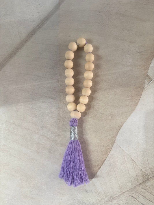 Macrame Kralenhanger met klos