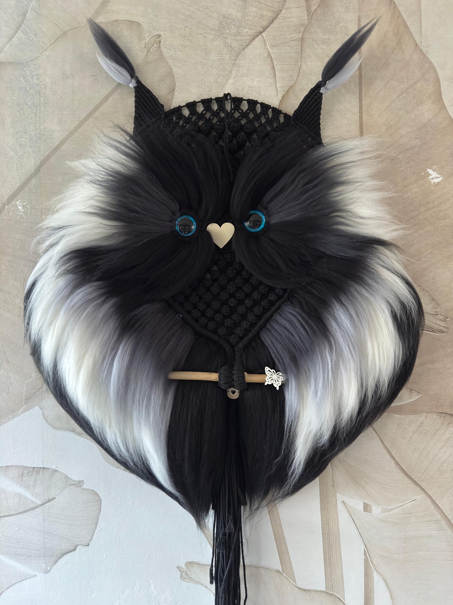 Uil met vacht (kleuren kunnen in de notities in uw winkelmandje omschreven worden)