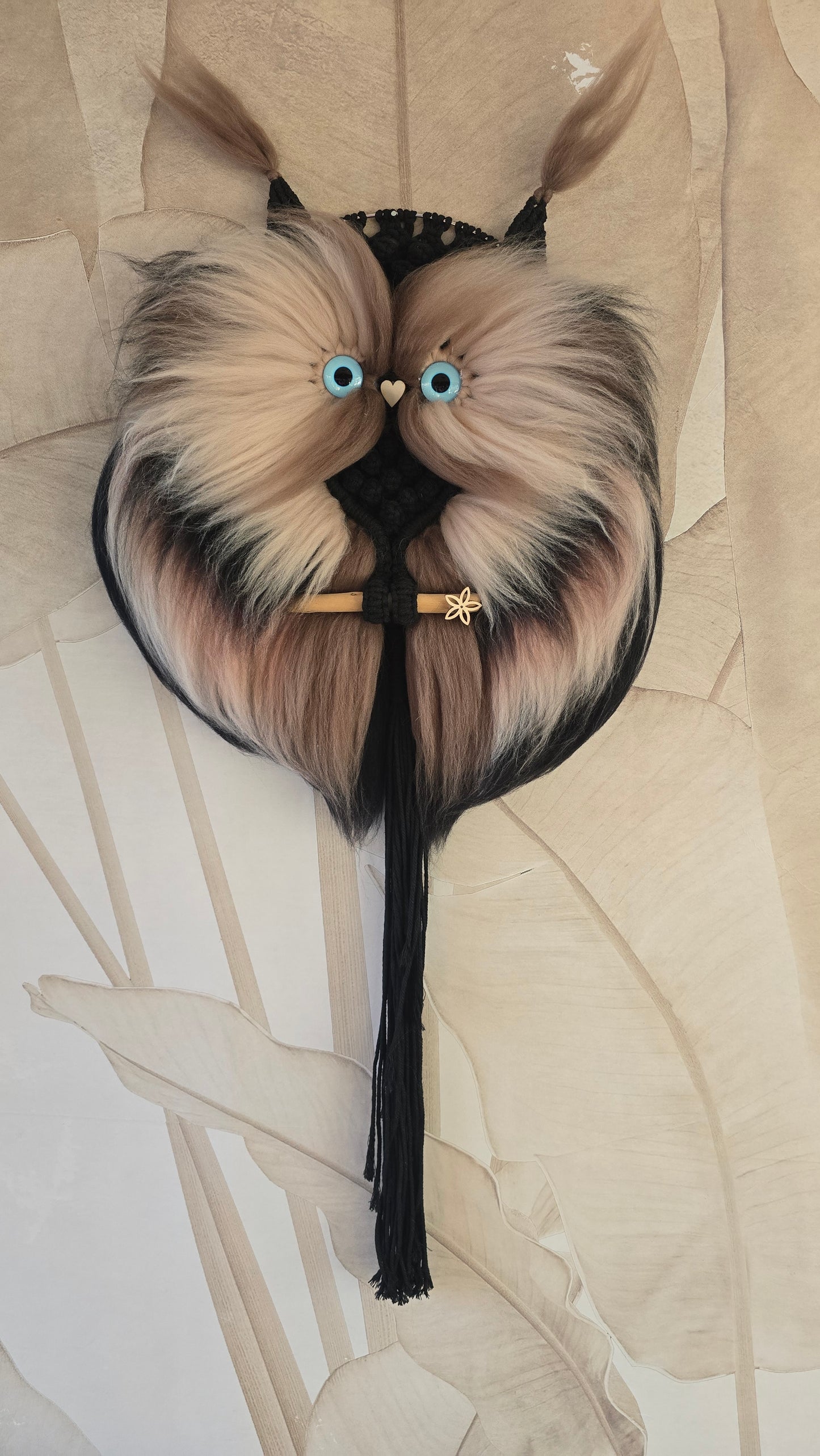 Uil met vacht (kleuren kunnen in de notities in uw winkelmandje omschreven worden)